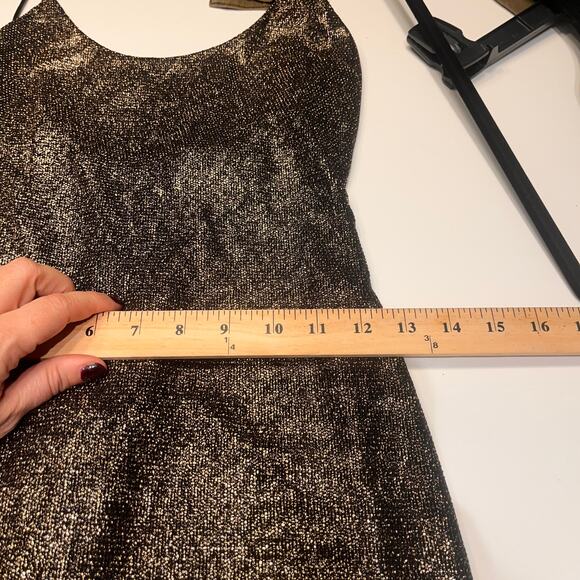 Alice + Olivia Brown Sequin Mini Tank Dress Sz 0 - Picture 8 of 10